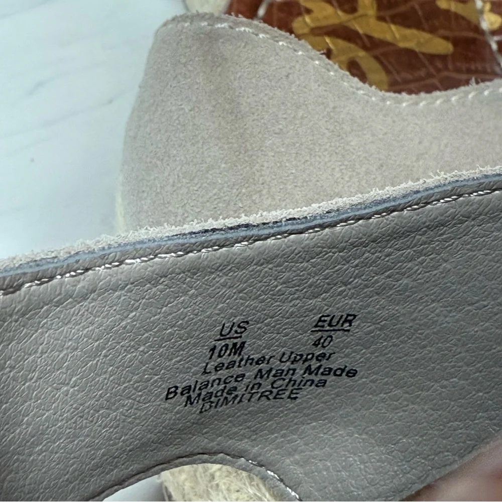 Sam Edelman Dimitree Gray Suede Espadrille Wedge Sandal 10M